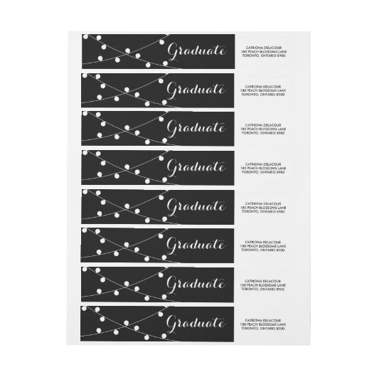 Witte sprookjeslichtjes | Zwarte afstuderen (Vel)