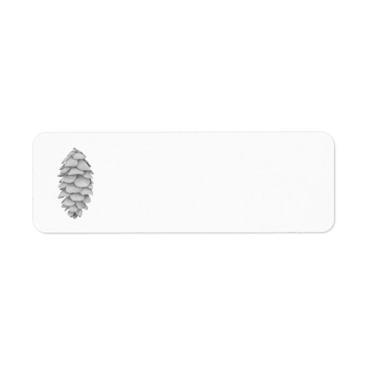 Witte Spruce Cone Adresetiketten Etiket (Voorkant)
