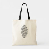 Witte Spruce Cone Canvas tas (Achterkant)