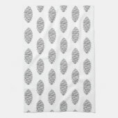 Witte Spruce Cone Dish Handdoek (Verticaal)