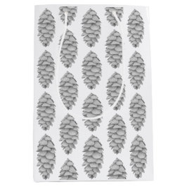 Witte Spruce Cone Gift Bag Medium Cadeauzakje
