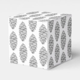 Witte Spruce Cone Gift Box Bedankdoosjes