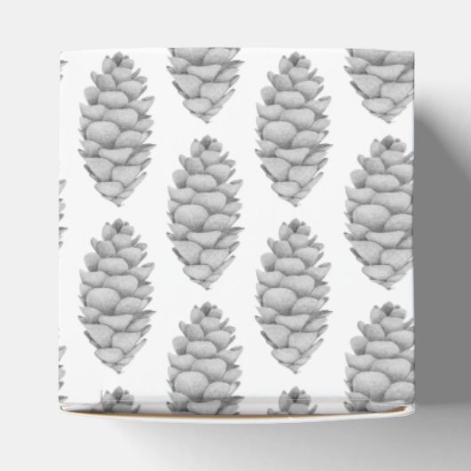 Witte Spruce Cone Gift Box Bedankdoosjes (Bovenkant)