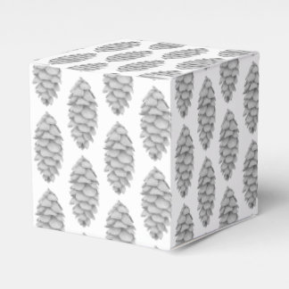 Witte Spruce Cone Gift Box Bedankdoosjes