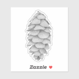 Witte Spruce Cone Sticker