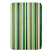 Witte staafjes met fijne groene streep badmat (Voorkant Verticaal)