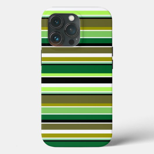 Witte staafjes met fijne groene streep Case-Mate iPhone case (Achterkant)