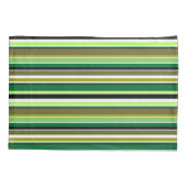 Witte staafjes met fijne groene streep kussensloop (Achterkant-Links)