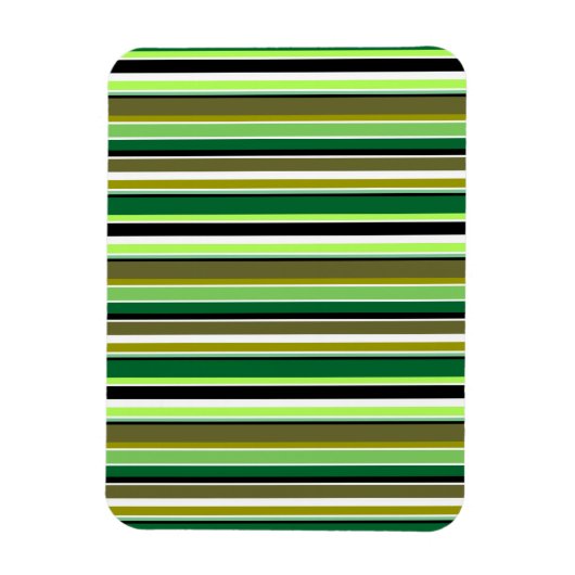Witte staafjes met fijne groene streep magneet (Verticaal)