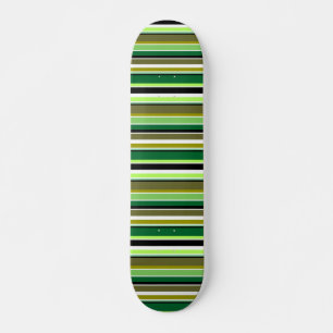 Witte staafjes met fijne groene streep persoonlijk skateboard