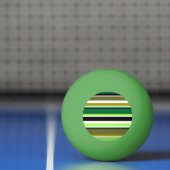 Witte staafjes met fijne groene streep pingpongbal (Net)