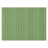 Witte staafjes met fijne groene streep tafelkleed (Voorkant (Horizontaal))