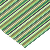 Witte staafjes met fijne groene streep tafelkleed (Gekanteld)