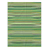 Witte staafjes met fijne groene streep tafelkleed (Voorkant)