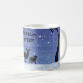 Witte Staart Herten Doe en Fawn Koffiemok (Voorkant rechts)