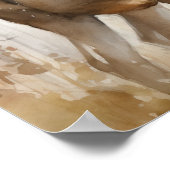 Witte Staart Herten Woodland Animal Art Print Post (Hoek)