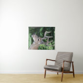 witte staart in vet wandkleed (In Situ (horizontaal))