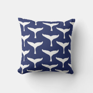 Witte Staart van Walvis Zee Dier Blauwe Oceaan Mar Kussen