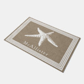 Witte staarten, Lijst en Faux Burlap Deurmat (Schuin)