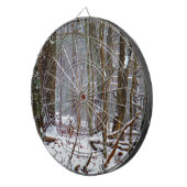 witte staartherten in de sneeuw dartbord (Voorkant Rechts)