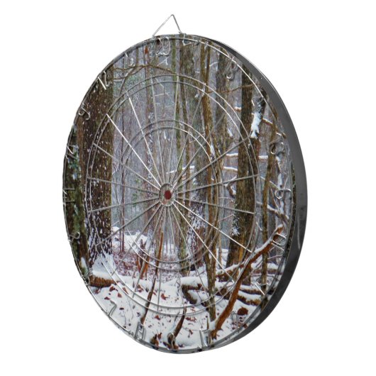 witte staartherten in de sneeuw dartbord (Voorkant Rechts)