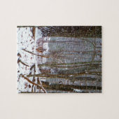 witte staartherten in de sneeuw legpuzzel (Horizontaal)