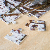 witte staartherten in de sneeuw legpuzzel (Zijkant)