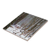 witte staartherten in de sneeuw tegeltje (Zijkant)