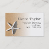 Witte staartvis op Tan Beach Zand, Casual kust Visitekaartje (Voorkant)