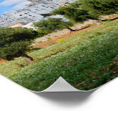 Witte stad Ostuni met olijfbomen, poster van Pugli (Hoek)