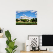 Witte stad Ostuni met olijfbomen, poster van Pugli (Thuiskantoor)