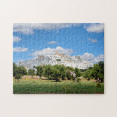 Witte stad Ostuni met olijfbomen, Puglia puzzle Legpuzzel (Horizontaal)