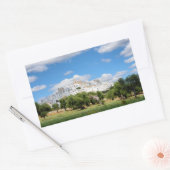 Witte stad Ostuni, Puglia rechthoekige sticker (Envelop)