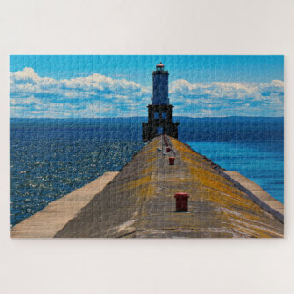 Witte Stad Vuurtoren Legpuzzel