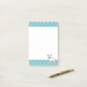 Witte Staffordshire Bull Terrier Honden Tekening Post-it® Notes (Op bureau)