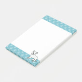Witte Staffordshire Bull Terrier Honden Tekening Post-it® Notes (Schuin)