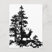  Witte Stag Deer Briefkaart (Voorkant)