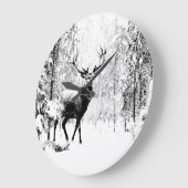  Witte Stag Deer Grote Klok (Hoek)