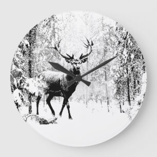  Witte Stag Deer Grote Klok
