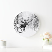  Witte Stag Deer Grote Klok (Huis)