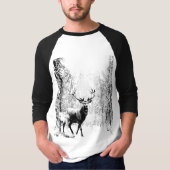  Witte Stag Deer T-shirt (Voorkant)