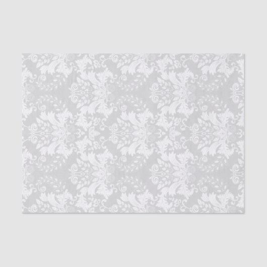 Witte stalen Aangepaste lichte grijze achtergrond Tissuepapier (Voorkant)