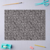 Witte stalen op grijs tissuepapier (Craft)