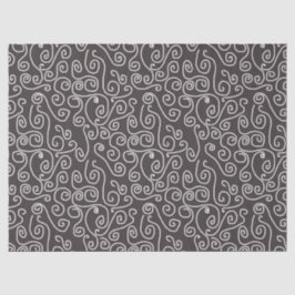 Witte stalen op grijs tissuepapier