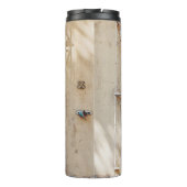 Witte stalen raster thermosbeker (Achterkant)