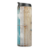 Witte stalen raster thermosbeker (Geroteerd rechts)