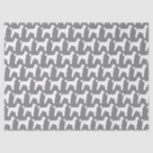 Witte standaard poedel silhouetten patroon tissuepapier (Voorkant)