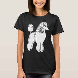 Witte standaard poedelkunst t-shirt