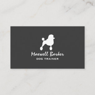 Witte Standaard Poodle Silhouet Visitekaartje