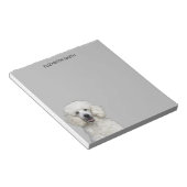 Witte standaard porseleing notitieblok (Schuin)